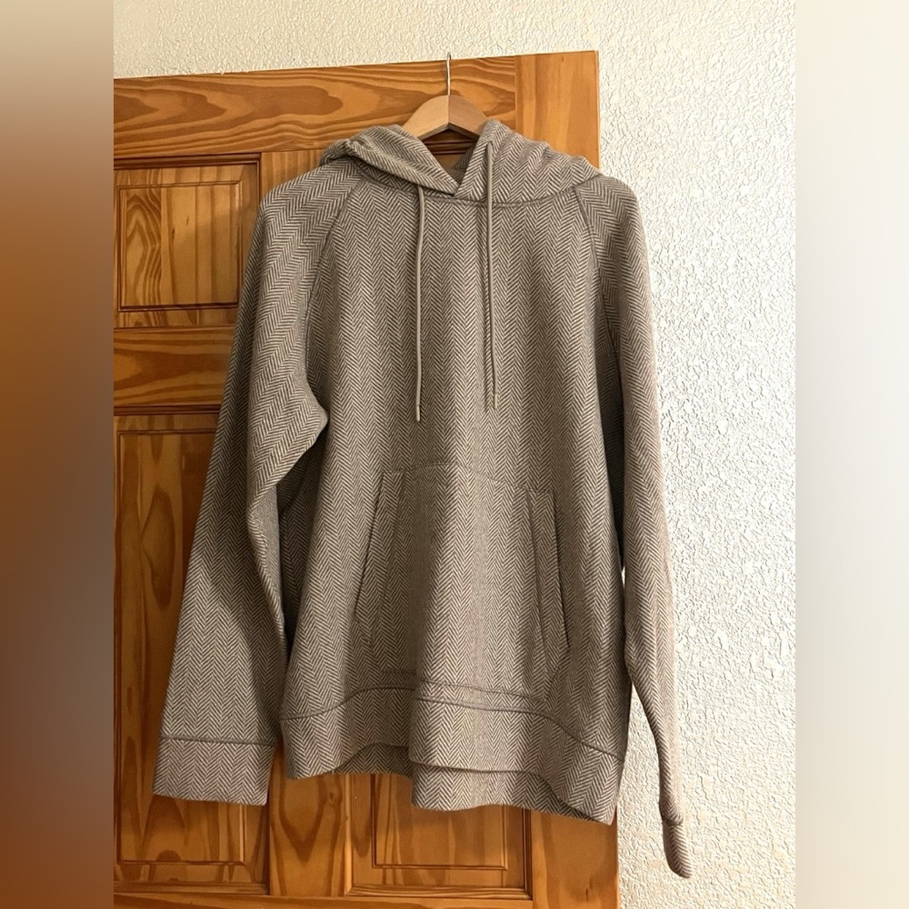 Emporio Armani Beige Herringbone Hoodie